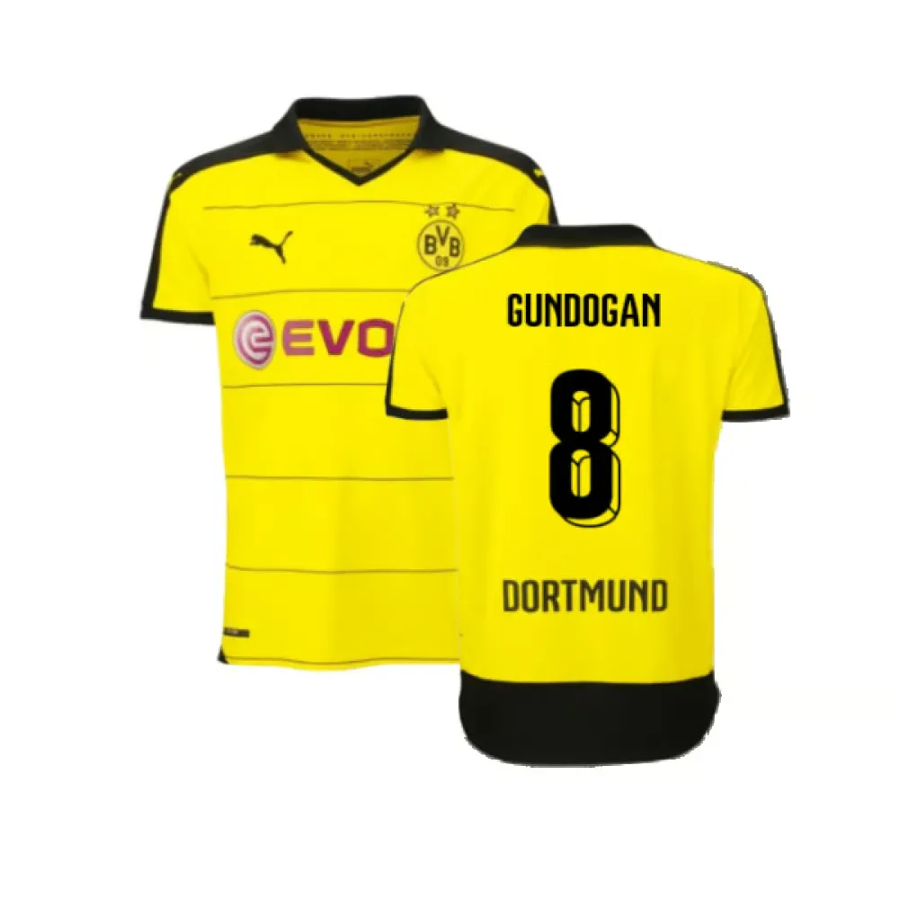 Women's GUNDOGAN Borussia Dortmund 2015/16 Home Shirt