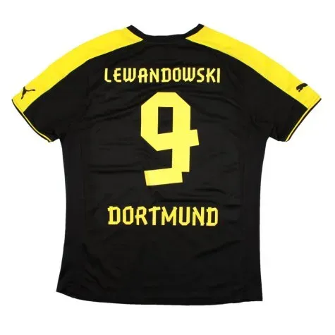 Men's LEWANDOWSKI Borussia Dortmund 2013/14 Away Shirt