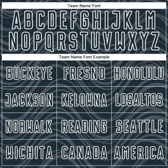 Custom Navy White Wavy Lines Sublimation Soccer Uniform Jersey - Image 5