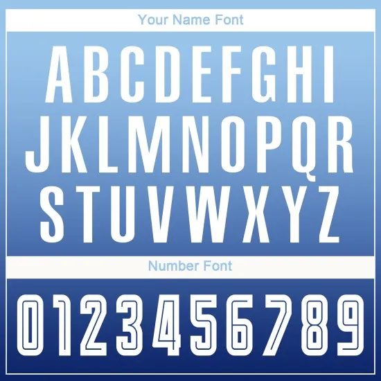 Custom Light Blue White-Navy Sublimation Long Sleeve Fade Fashion Soccer Uniform Jersey - Image 5