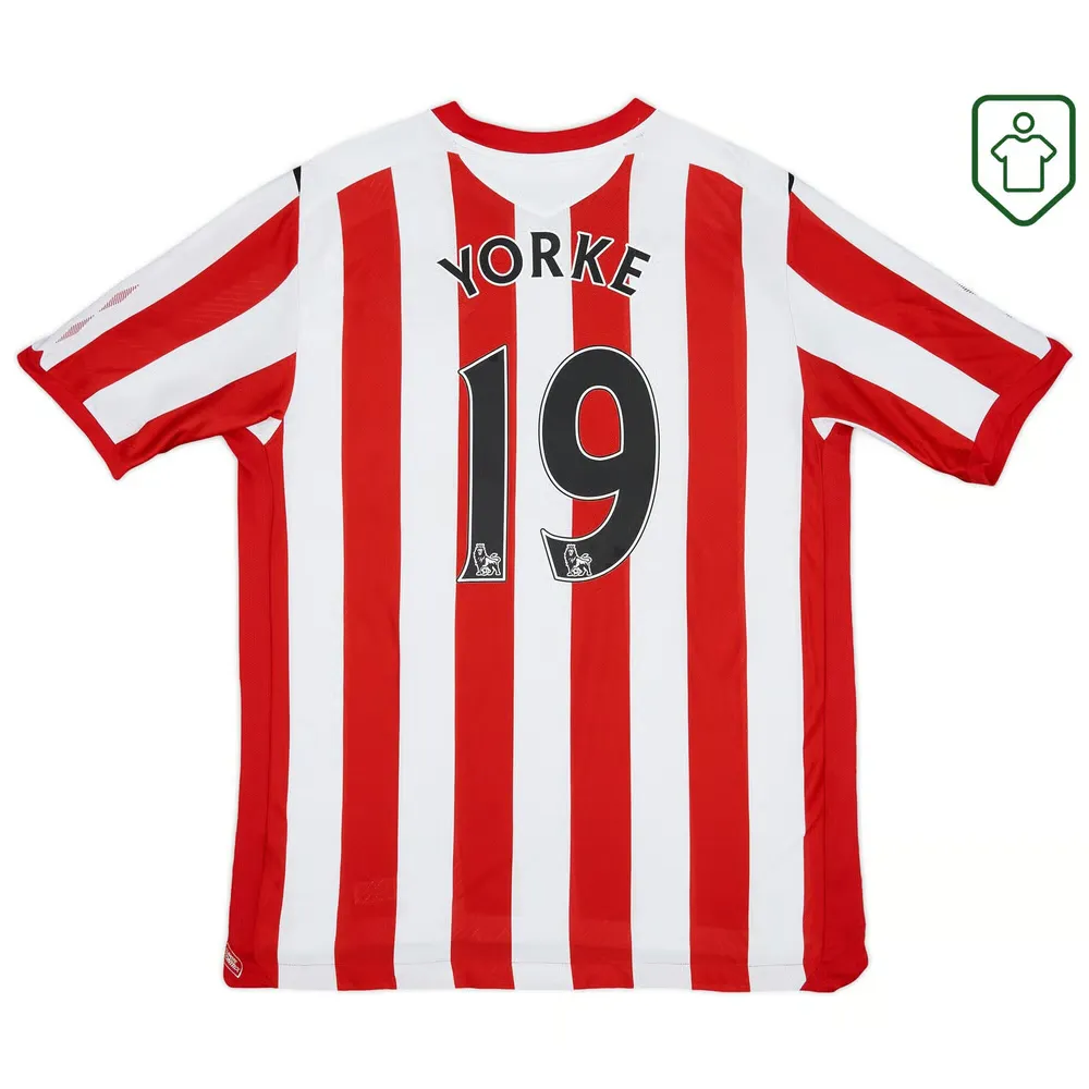Men's Sunderland 2008/09 Home Retro Shirt Yorke #19