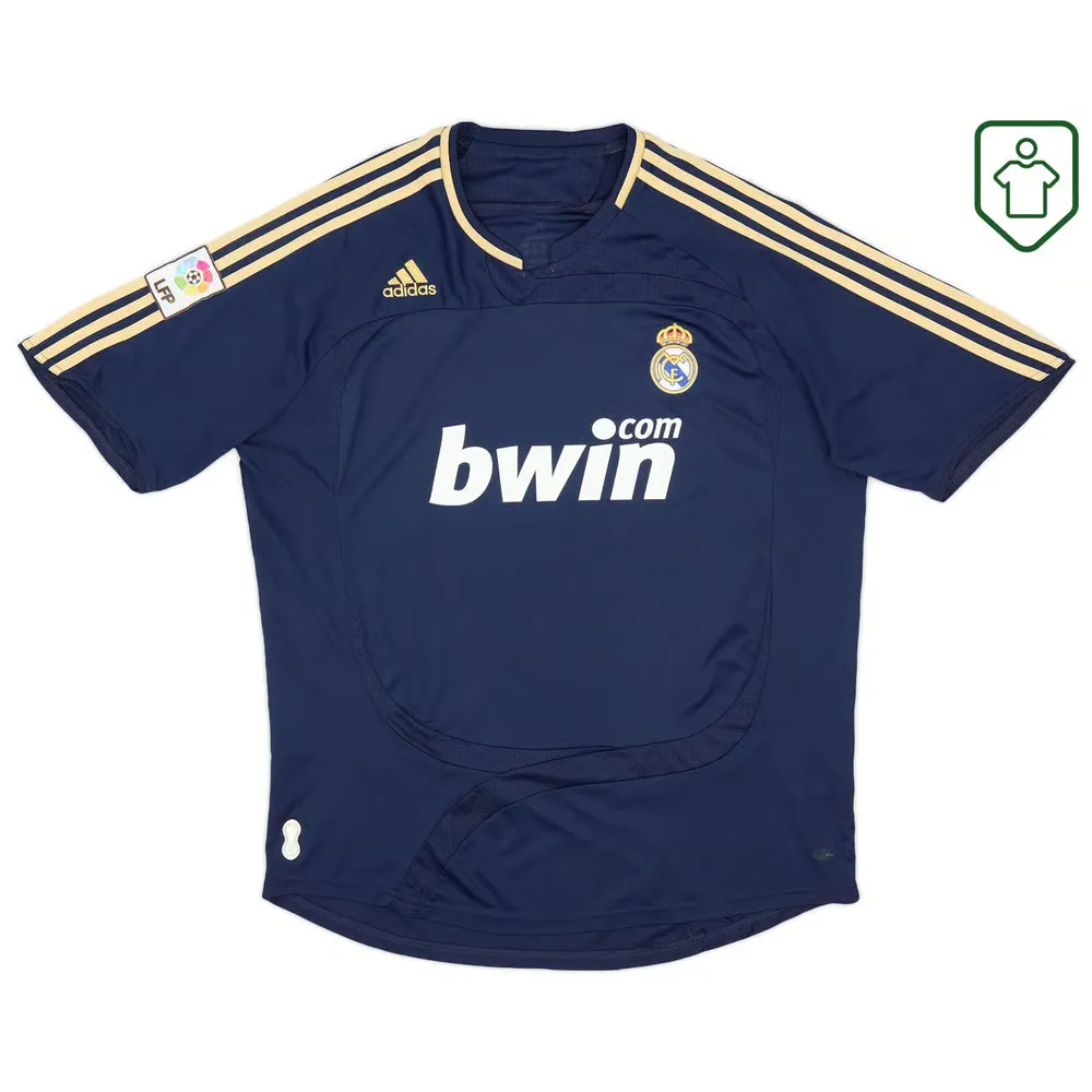 Men's Real Madrid 2007/08 Away Retro Shirt Dark Blue