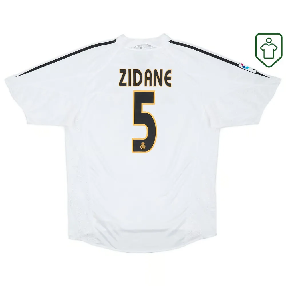 Men's Real Madrid 2004/05 Home Retro Shirt Zidane #5