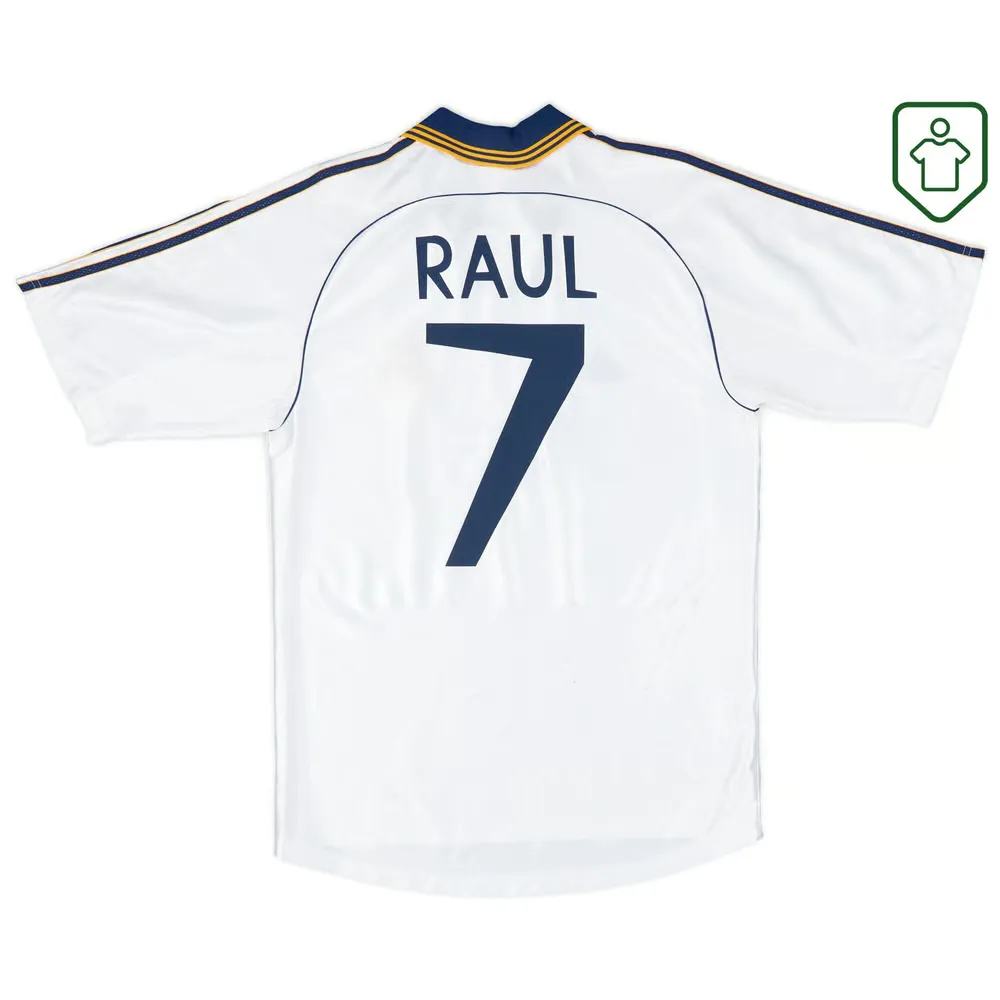 Men's Real Madrid 2001 Home Retro Shirt Raul #7