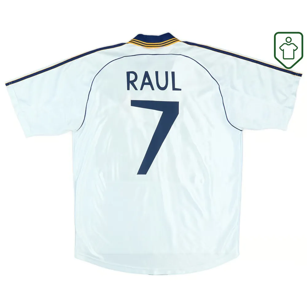 Men's Real Madrid 1998/00 Home Retro Shirt Raul #7
