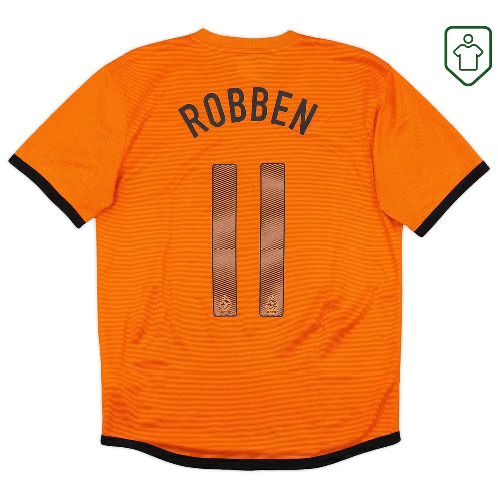 Men's Netherlands 2012/13 Home Retro Shirt Robben #11