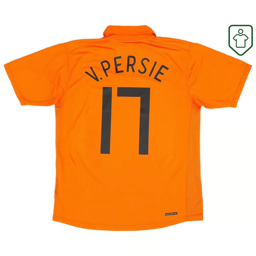 Men's Netherlands 2006/08 Home Retro Shirt V.Persie #17