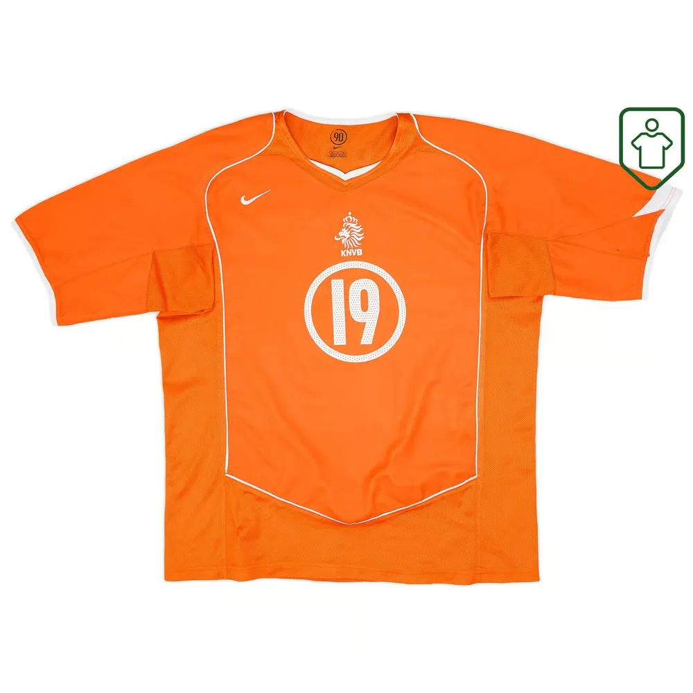 Men's Netherlands 2004/06 Home Retro Shirt Robben #19 - Image 2