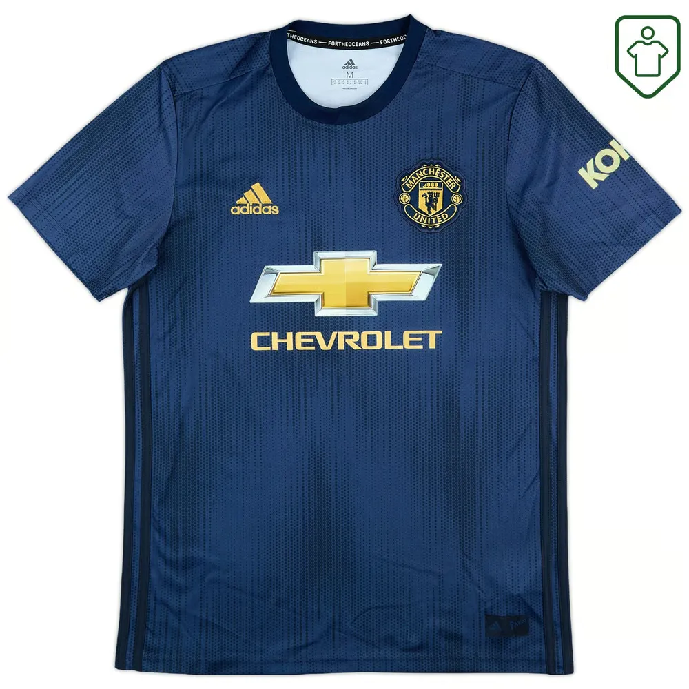 Men's Manchester United 2018/19 Third Retro Shirt Lukaku #9 - Image 2