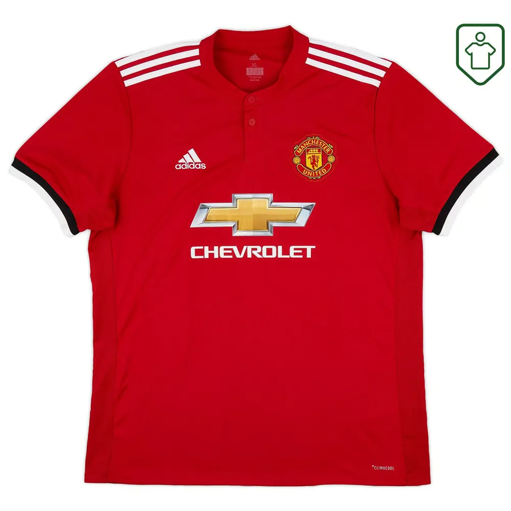 Men's Manchester United 2017/18 Home Retro Shirt Rashford #19 - Image 2