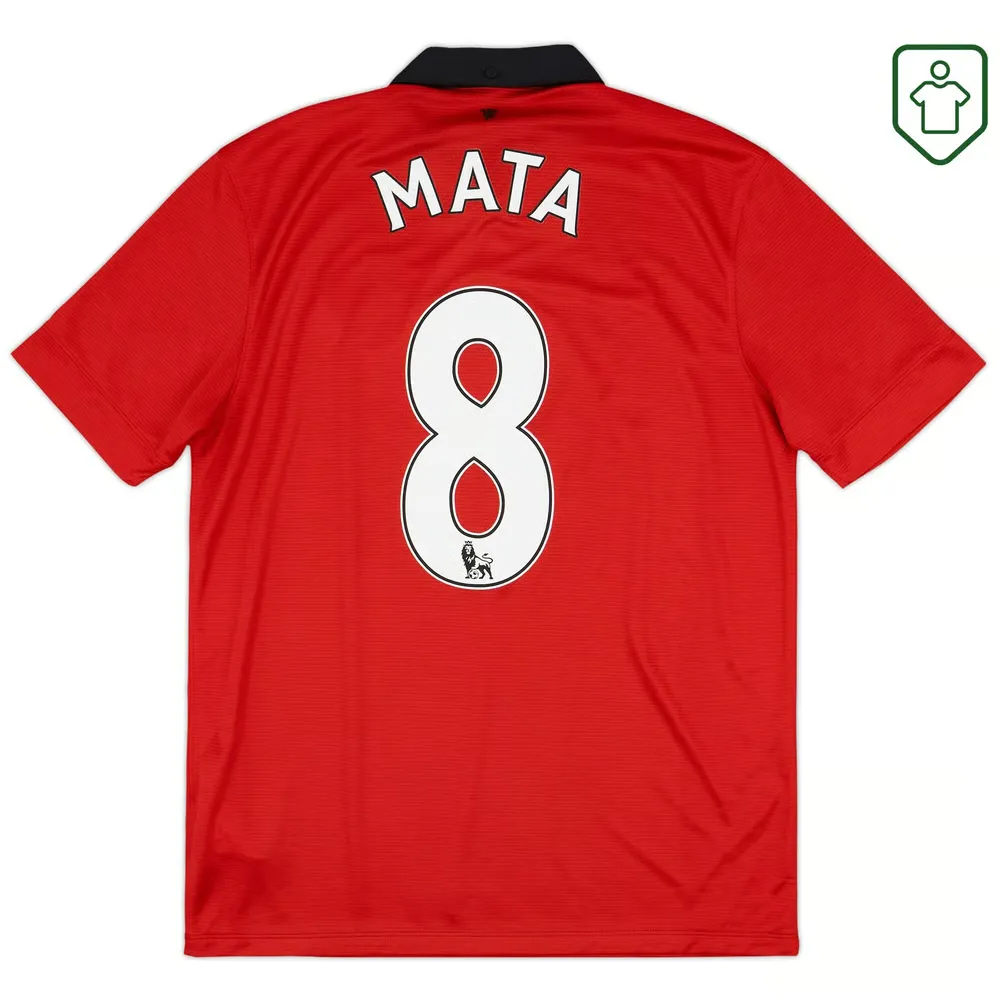 Men's Manchester United 2013/14 Home Retro Shirt Mata #8