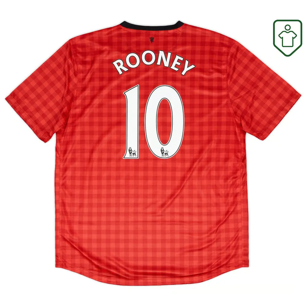 Men's Manchester United 2012/13 Home Retro Shirt Rooney #10