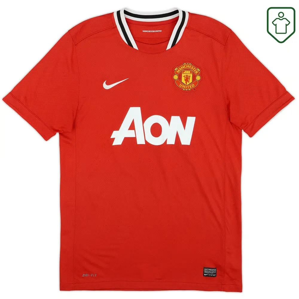 Men's Manchester United 2011/12 Home Retro Shirt Rooney #10 - Image 2