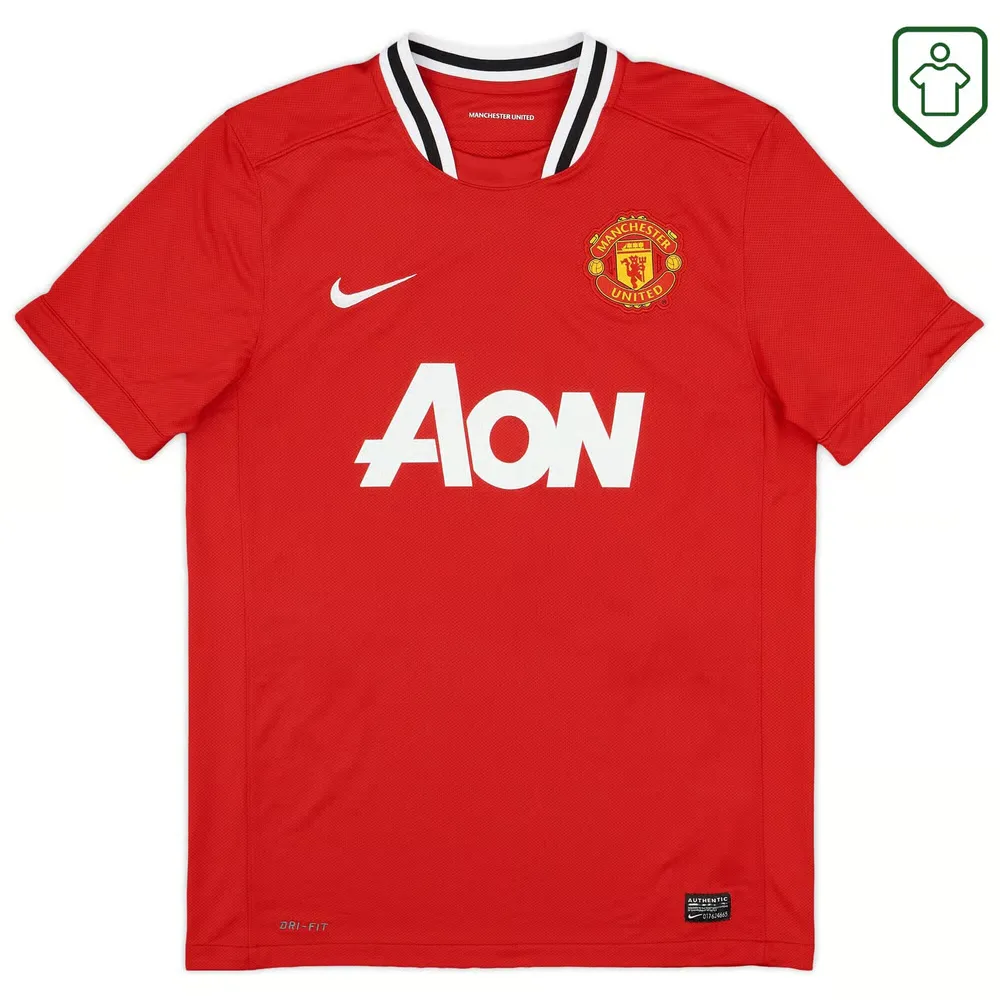Men's Manchester United 2011/12 Home Retro Shirt Chicharito #14 - Image 2