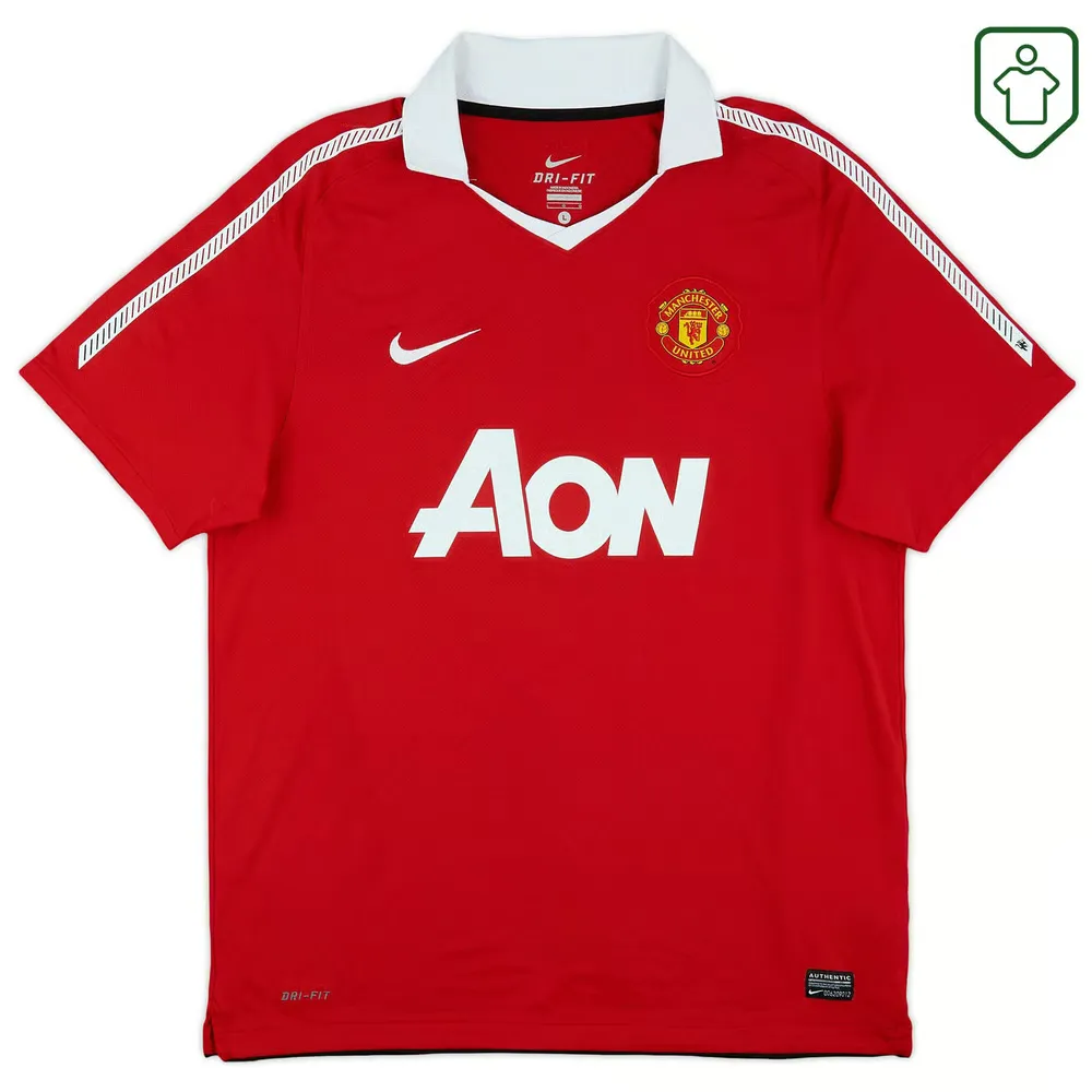 Men's Manchester United 2010/11 Home Retro Shirt Berbatov #9 - Image 2