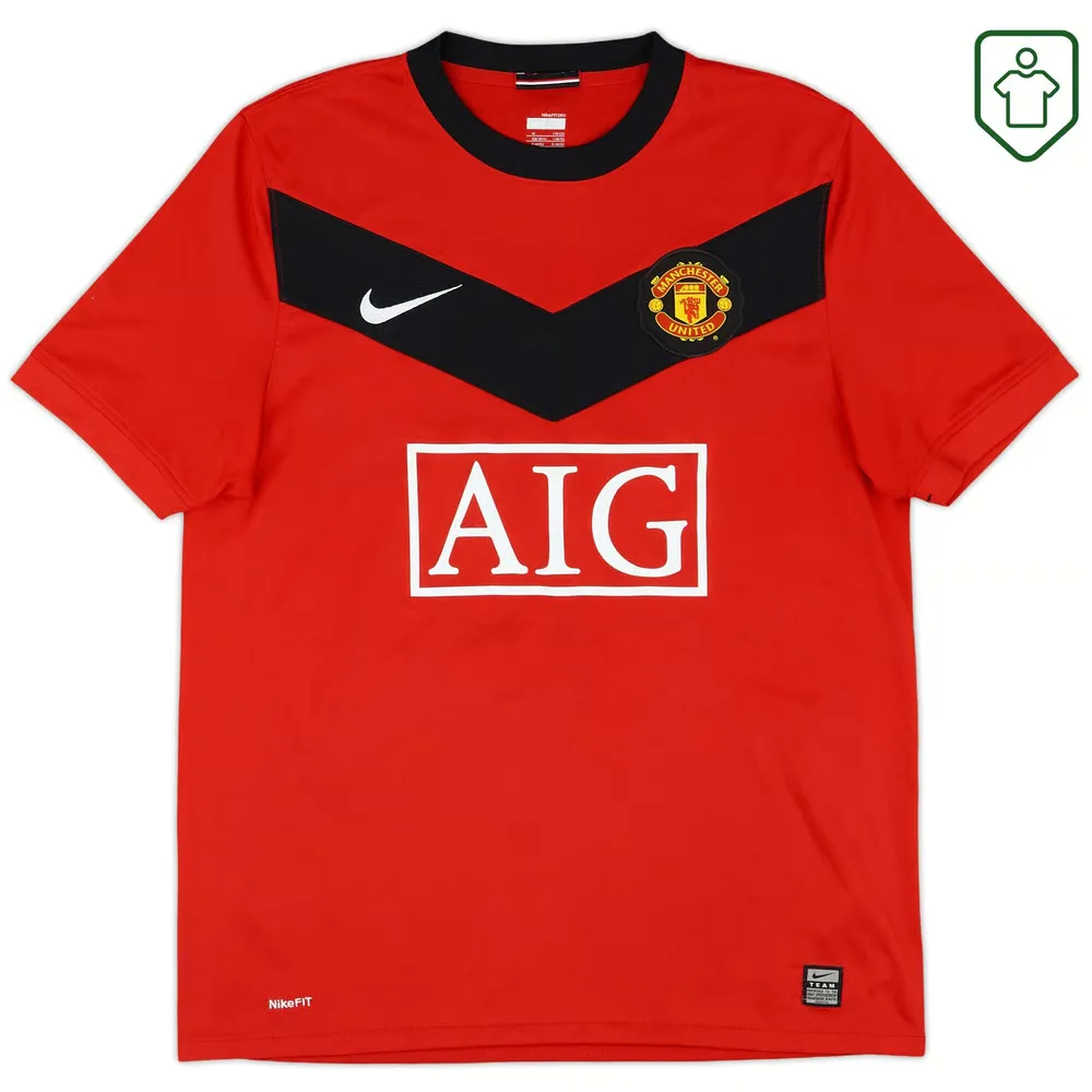 Men's Manchester United 2009/10 Home Retro Shirt Rooney #10 - Image 2