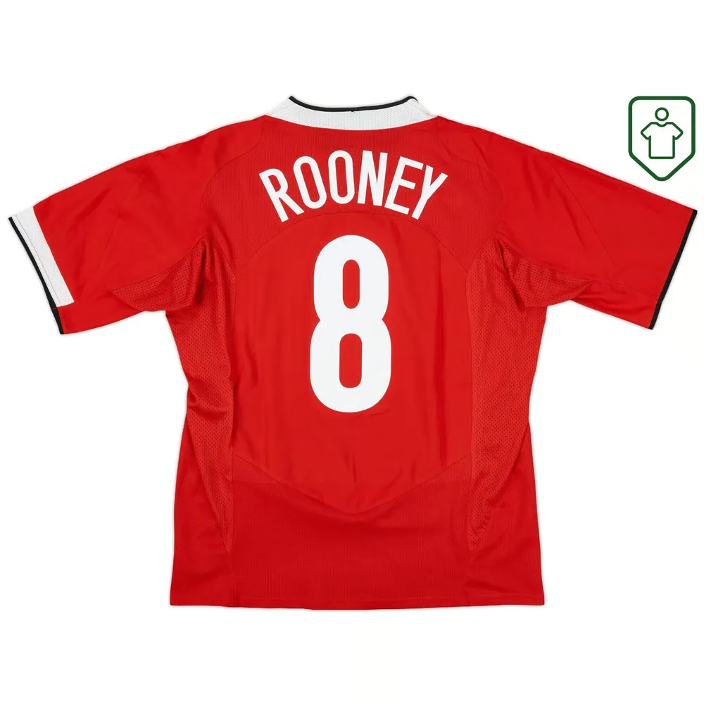 Men's Manchester United 2004/06 Home Retro Shirt Rooney #8