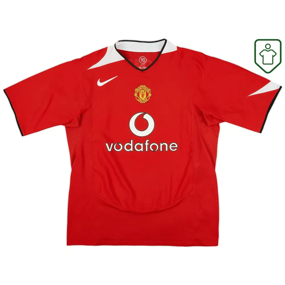 Men's Manchester United 2004/06 Home Retro Shirt Rooney #8 - Image 2