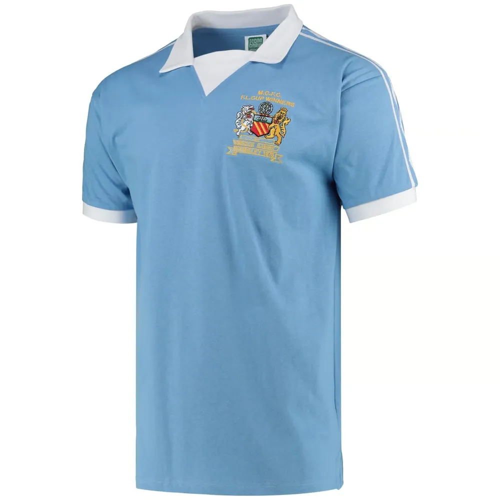 Men's Manchester City 1976 League Cup Winners Retro Shirt