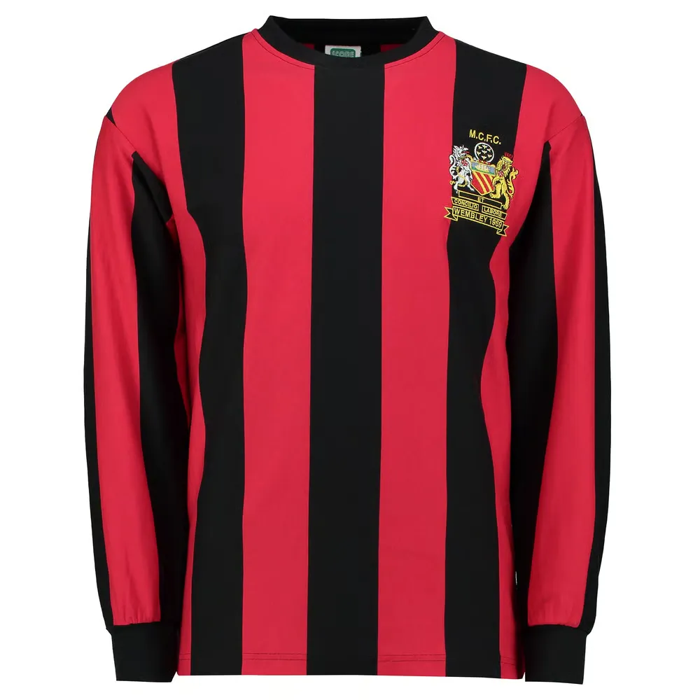 Men's Manchester City 1969 FA Cup Final Retro Long Sleeve Shirt