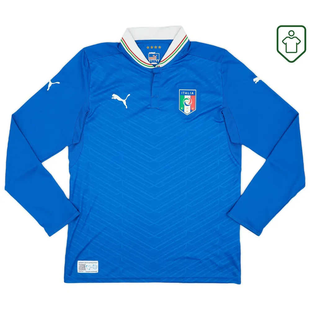 Men's Italy 2012/13 Home Retro Long Sleeve Shirt