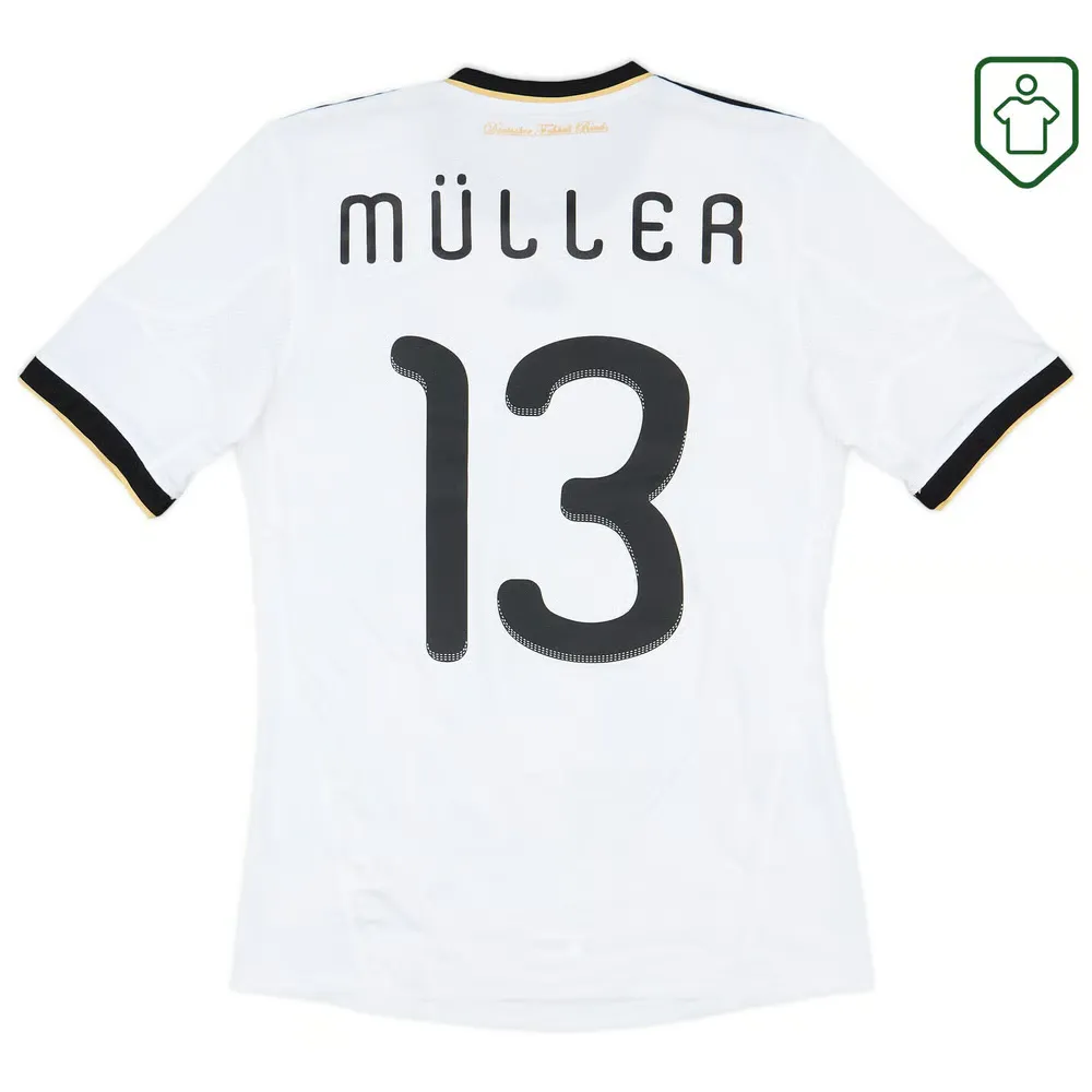 Men's Germany 2010/11 Home Retro Shirt Müller #13