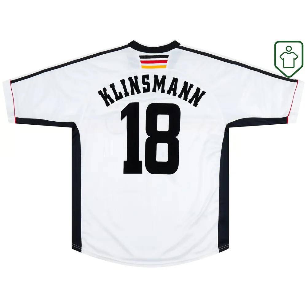 Men's Germany 1998/00 Home Retro Shirt Klinsmann #18