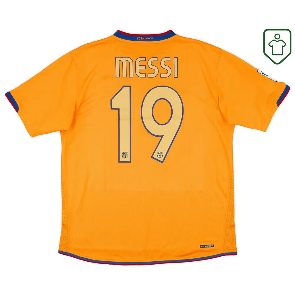 Men's FC Barcelona 2006/08 Away Retro Shirt Messi #19