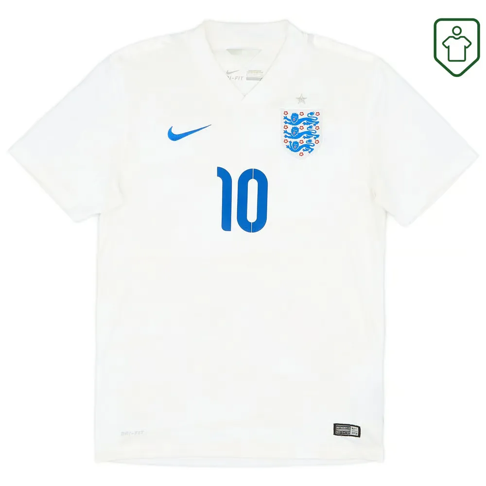 Men's England 2014/15 Home Retro Shirt Rooney #10 - Image 2