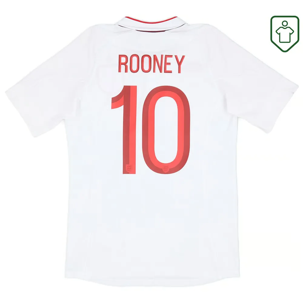Men's England 2012/13 Home Retro Shirt Rooney #10