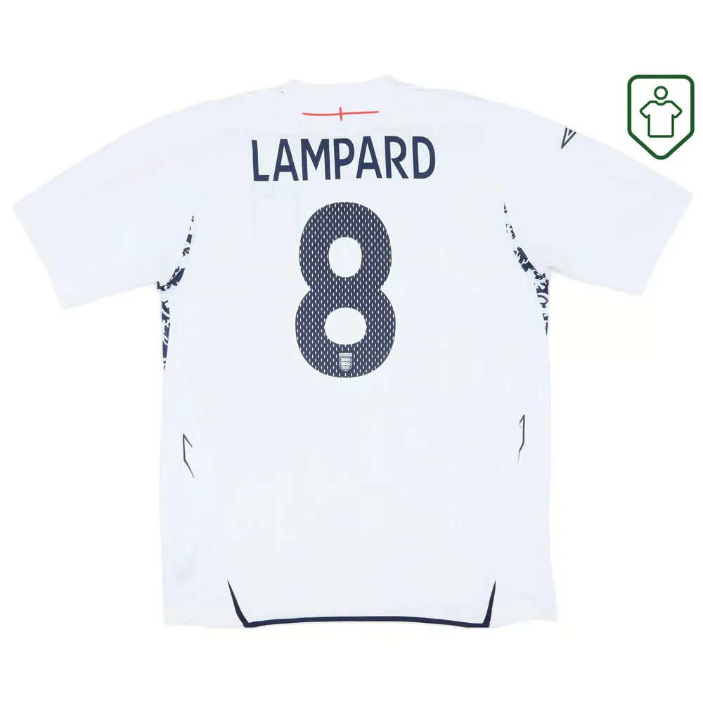 Men's England 2007/09 Home Retro Shirt Lampard #8