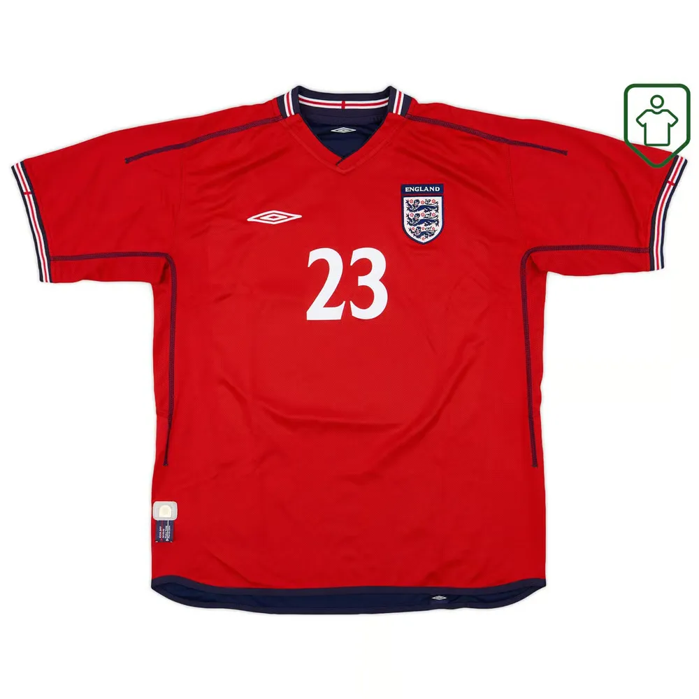 Men's England 2002/04 Away Retro Shirt Rooney #23 - Image 2