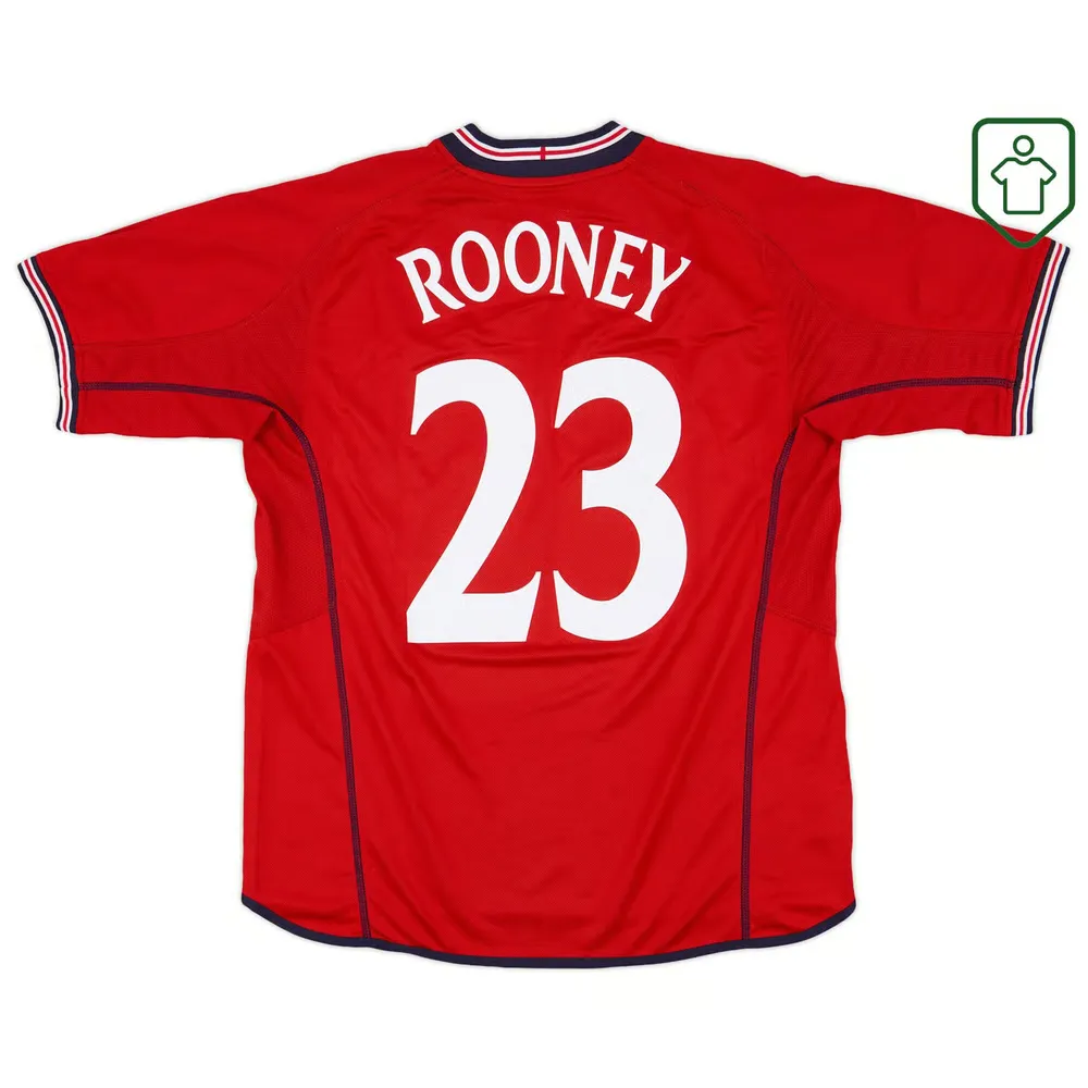 Men's England 2002/04 Away Retro Shirt Rooney #23