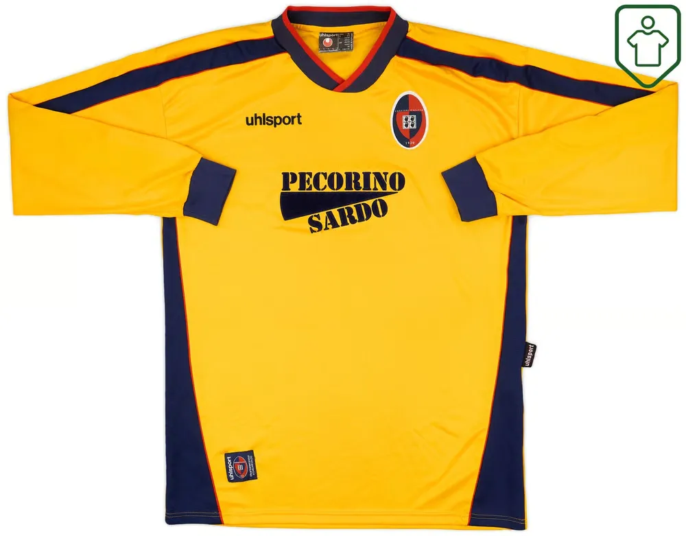 Men's Cagliari Calcio 2000/01 Retro Long Sleeve Shirt