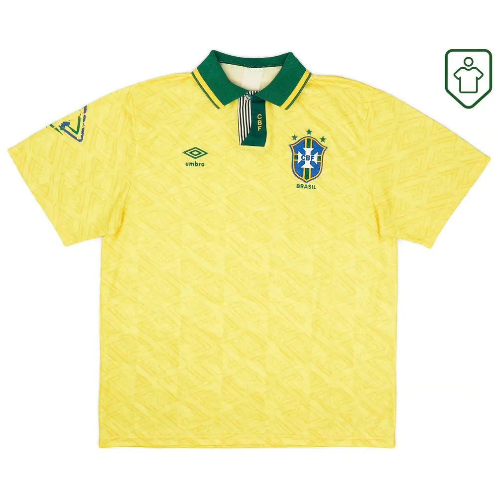 Men's Brazil 1992/93 Home Retro Shirt