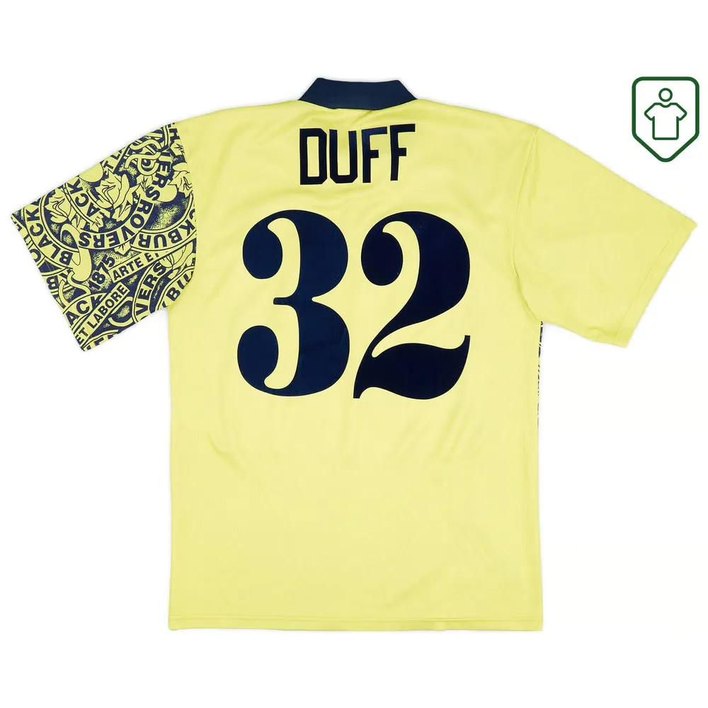 Men's Blackburn Rovers 1996/97 Away Retro Shirt Duff #32