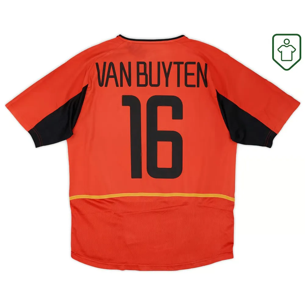 Men's Belgium 2002/04 Home Retro Shirt Van Buyten #16