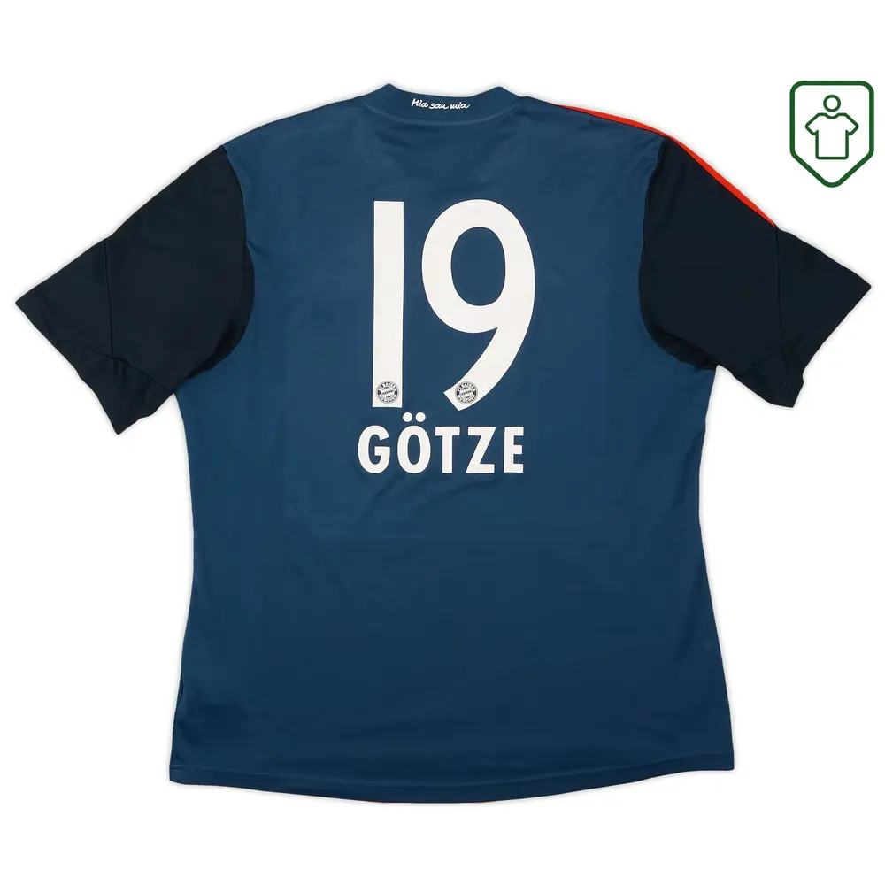 Men's Bayern Munich 2013/14 Retro Shirt Götze #19