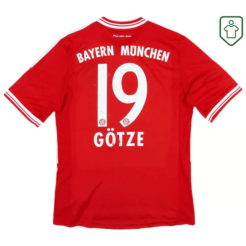 Men's Bayern Munich 2013/14 Home Retro Shirt Götze #19