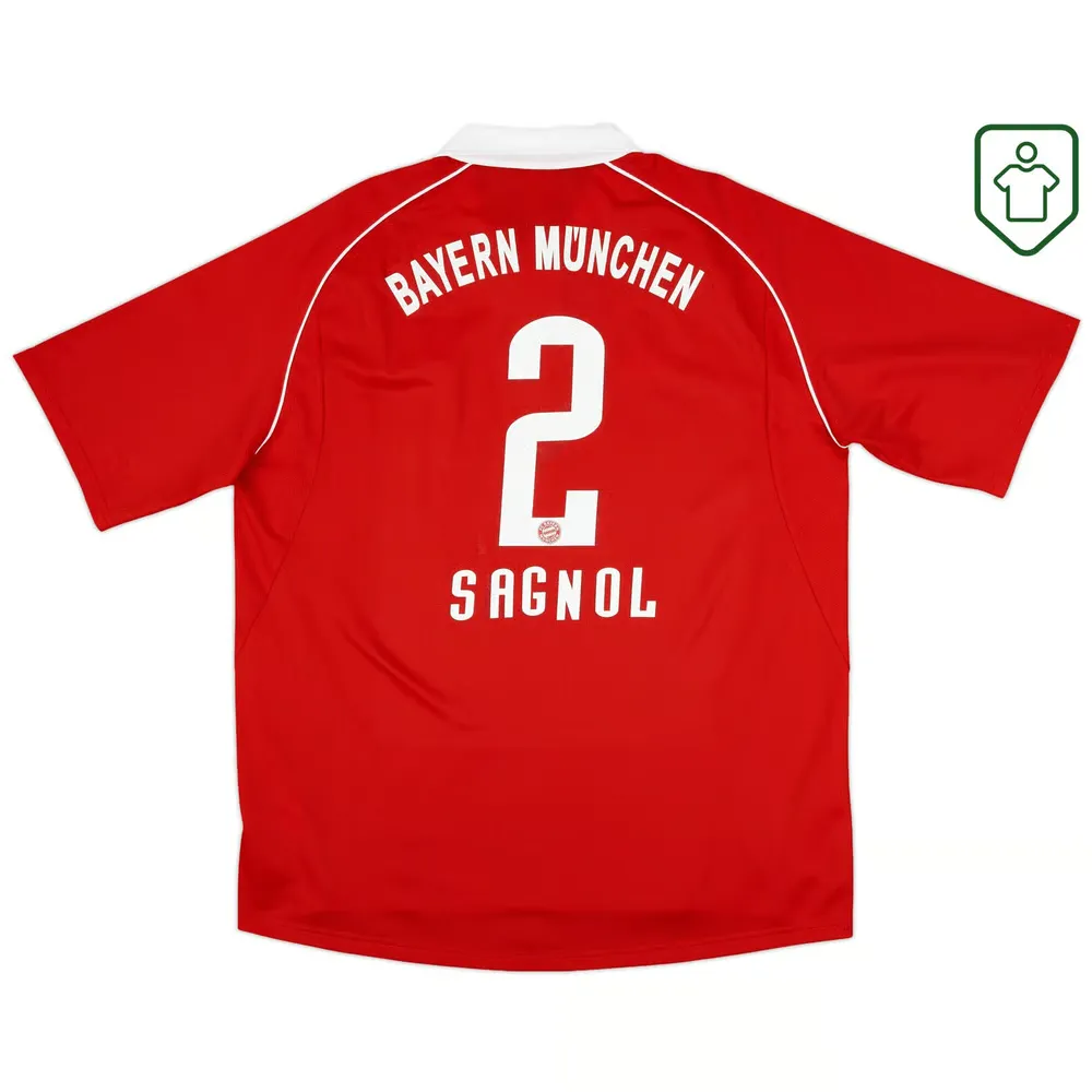 Men's Bayern Munich 2005/06 Home Retro Shirt Sagnol #2