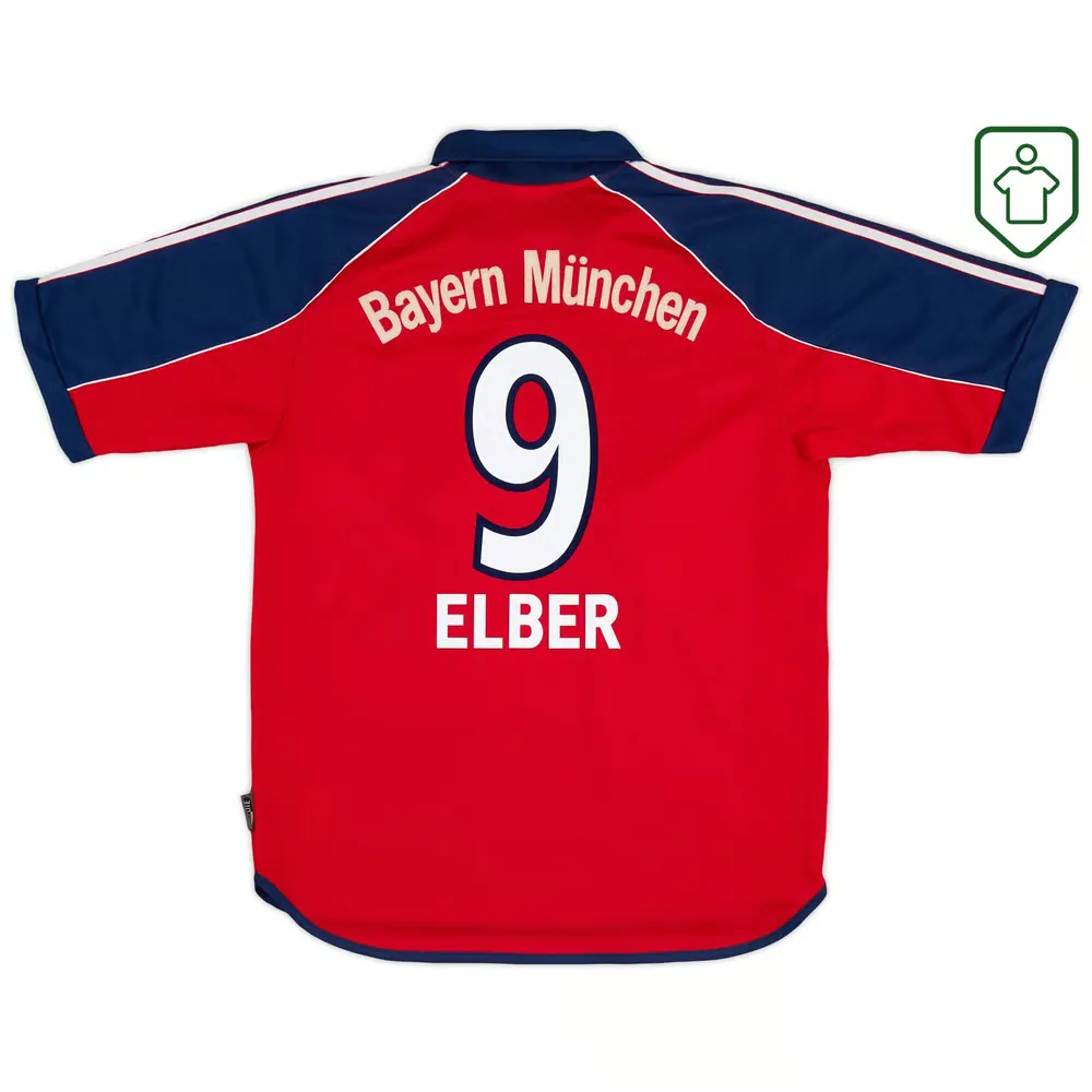 Men's Bayern Munich 1999/01 Home Retro Shirt Elber #9