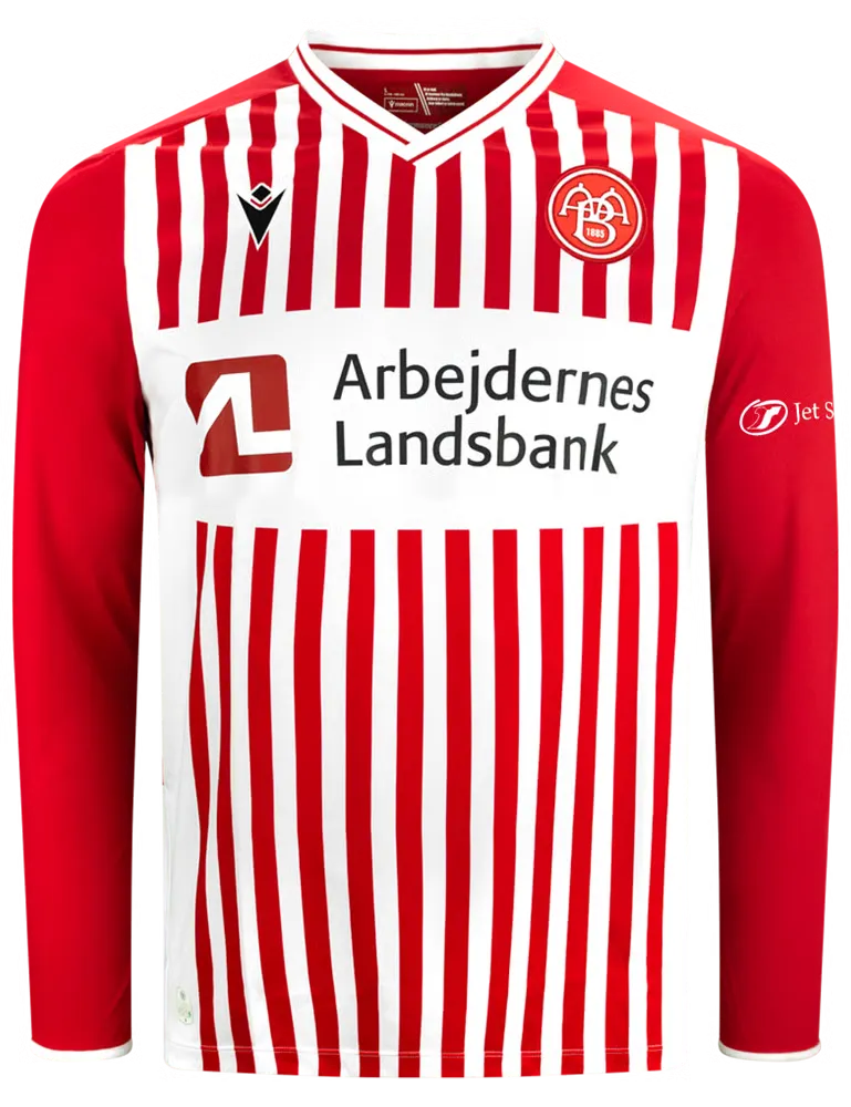 Men's AaB Fodbold 2025/26 Home Long Sleeve Shirt