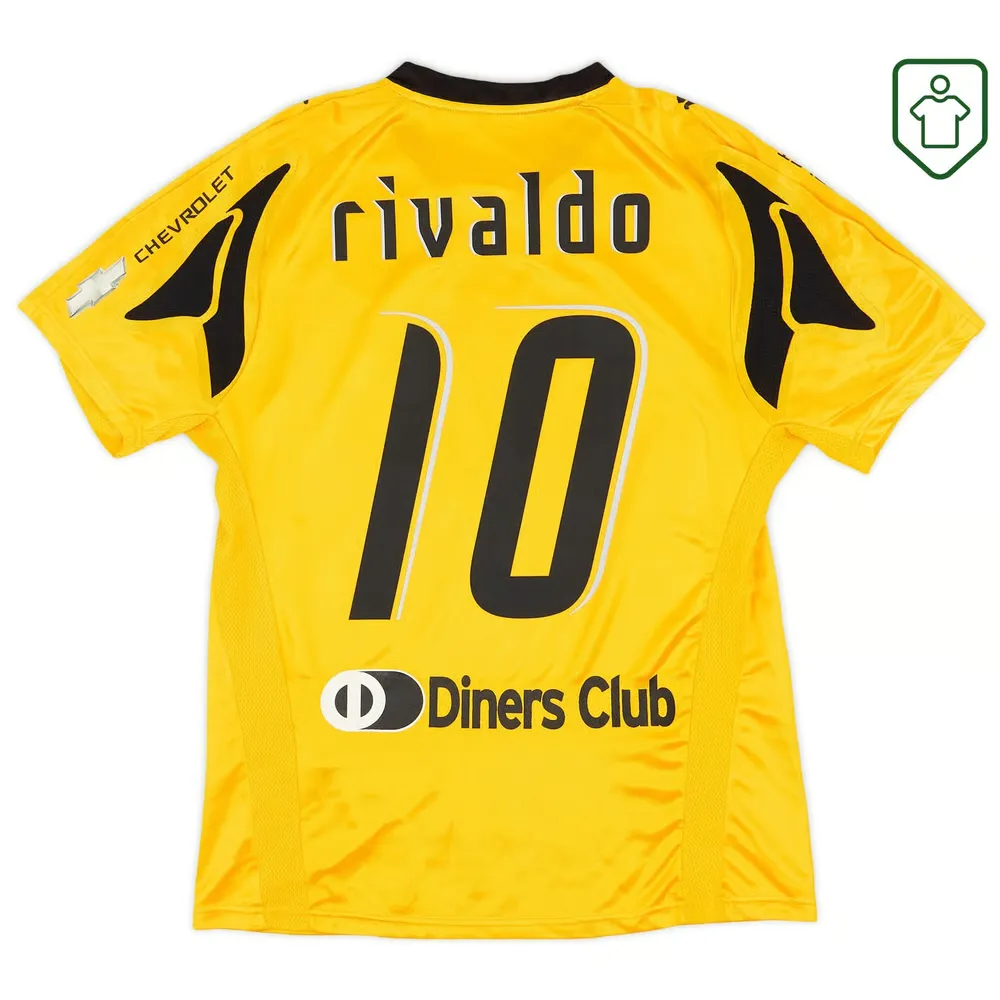 Men's AEK Athens 2007/08 Home Retro Shirt Rivaldo #10