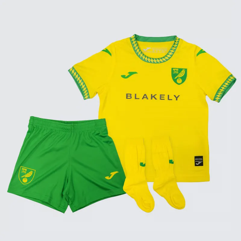 Kid's Norwich City 2025/26 Home Kit