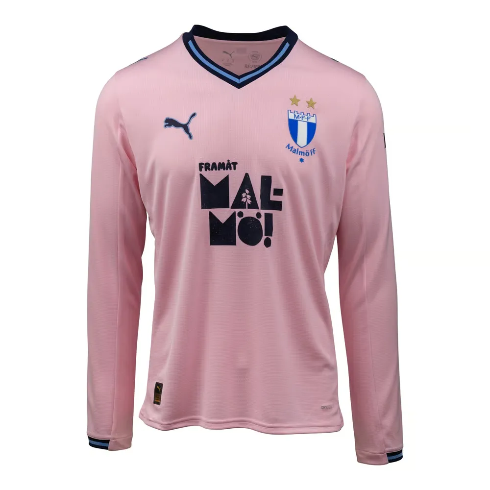 Kid's Malmö FF 2025 Away Long Sleeve Shirt - Pink