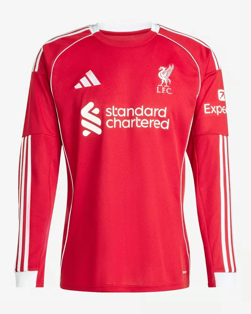 Kid's Liverpool 2025/26 Home Long Sleeve Shirt