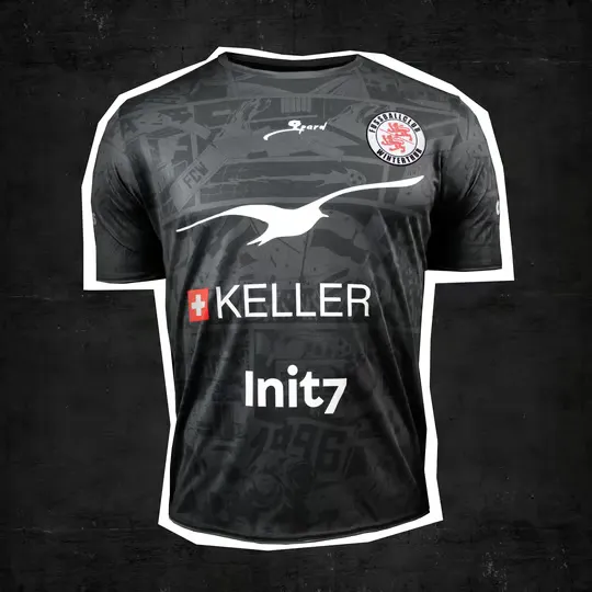 Kid's FC Winterthur 2025/26 Away Shirt - Black