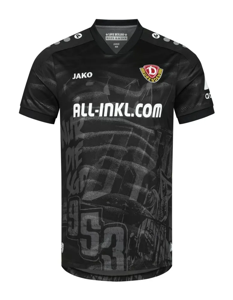 Kid's Dynamo Dresden 2025/26 Away Shirt - Black