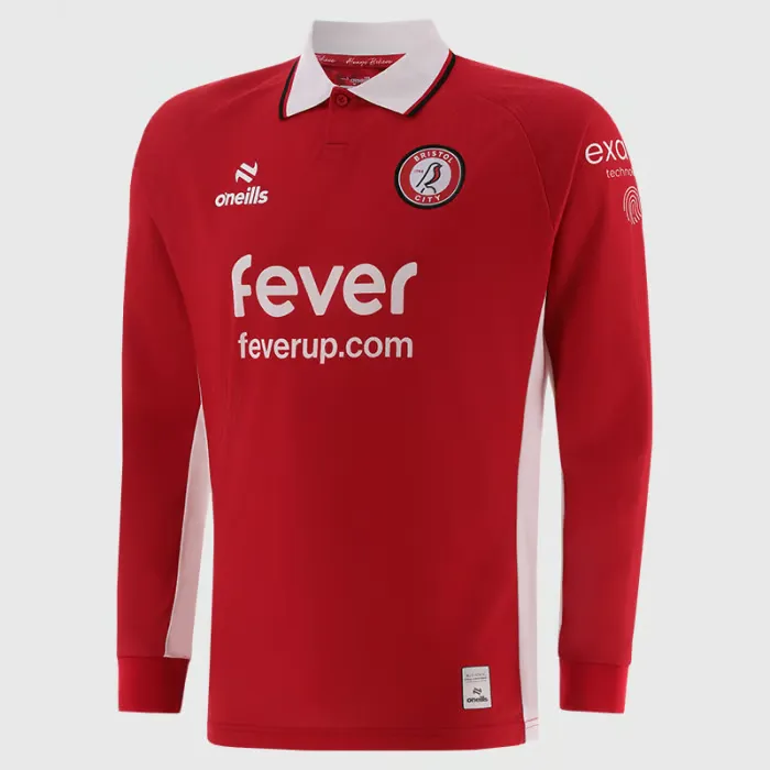 Kid's Bristol City 2025/26 Home Long Sleeve Shirt