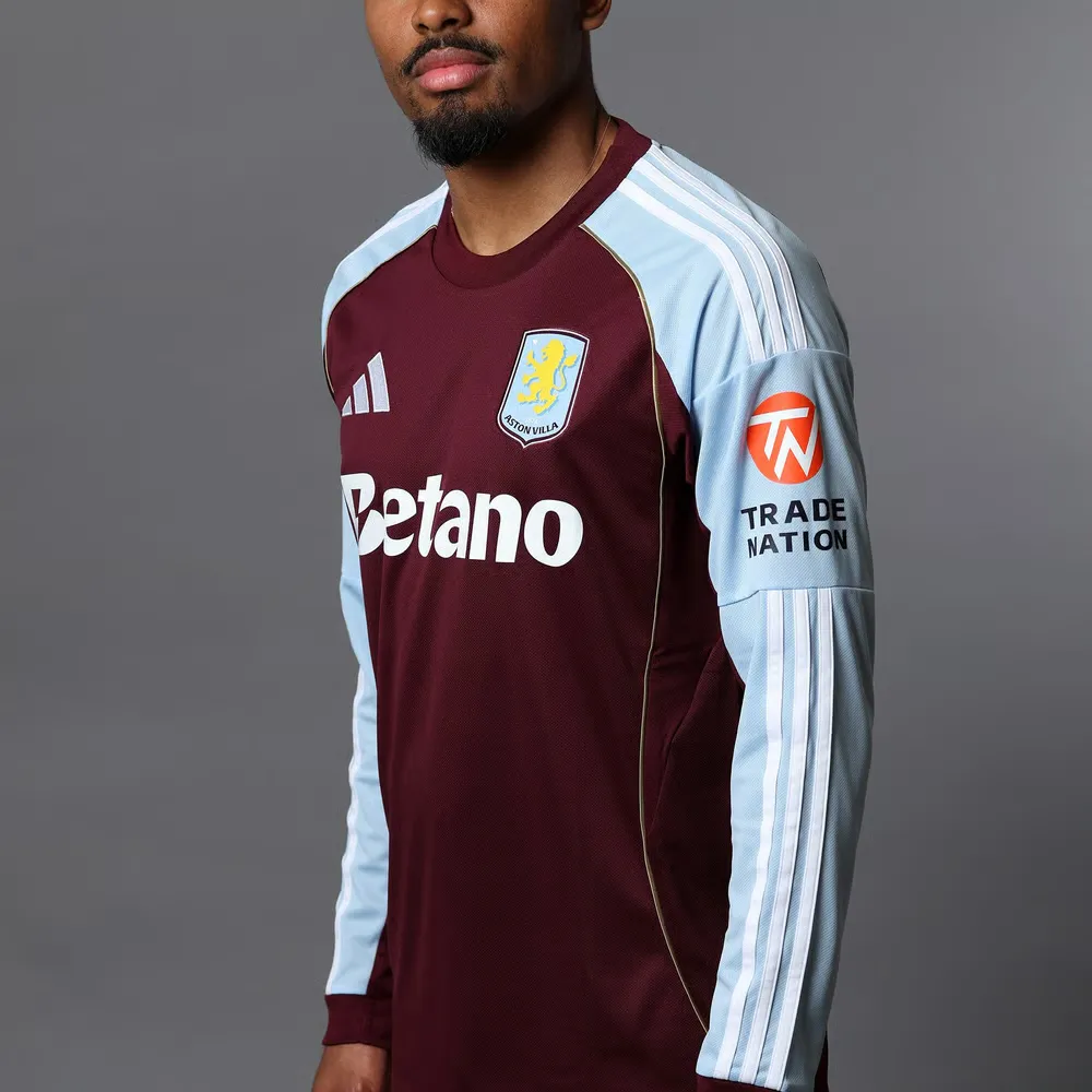 Kid's Aston Villa 2025/26 Home Long Sleeve Shirt - Image 2